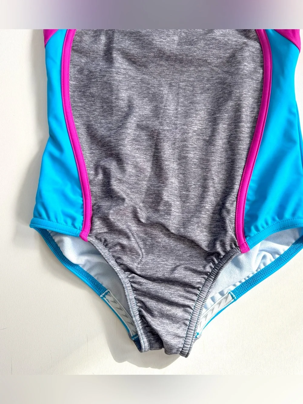 Speedo Girls Infinity Splice Thick Strap One Piece Swimsuit Size 12 Swimwear